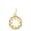 Colgante Circular en Oro 18K con Corazones y Circonitas Blancas – Un Toque de Luz y Romance